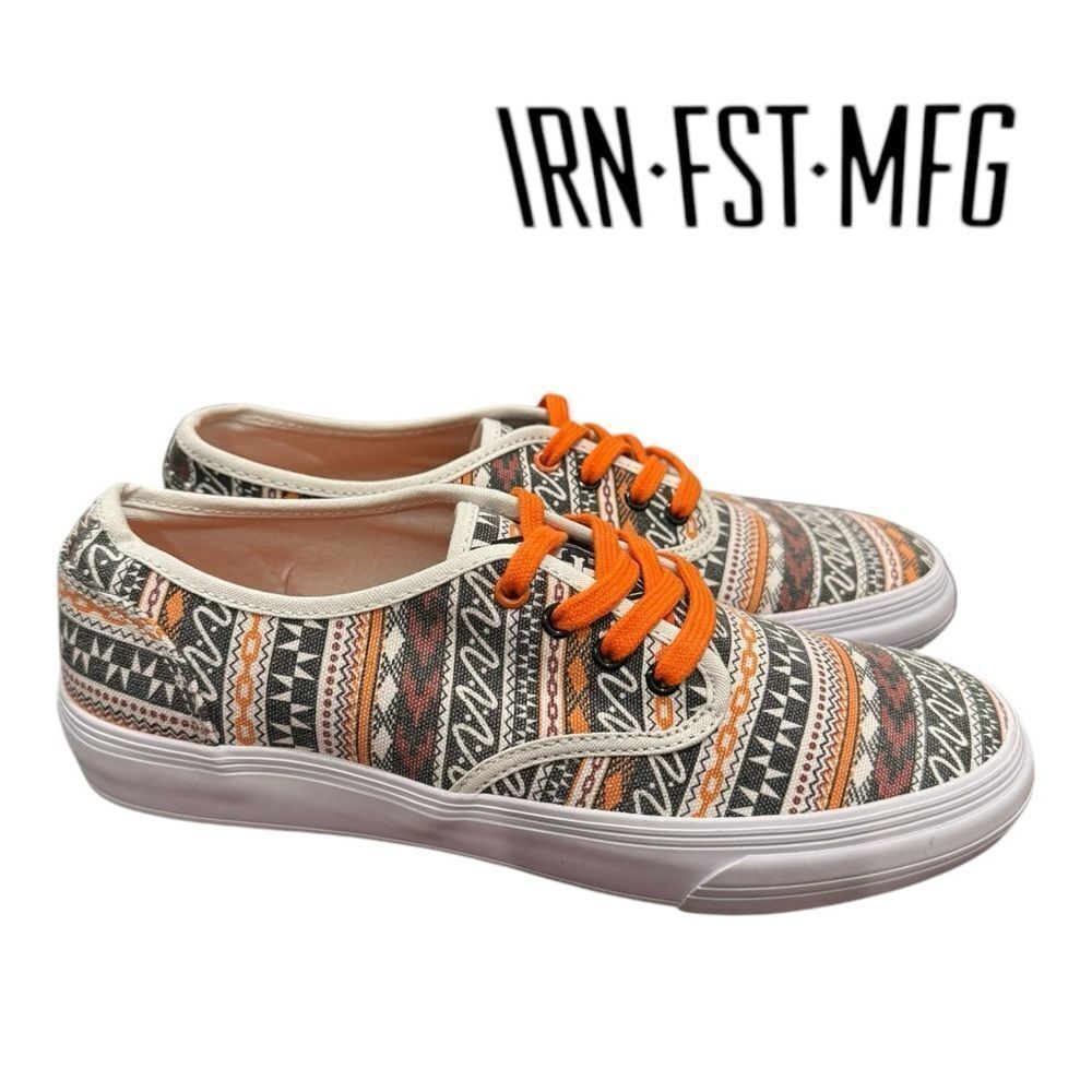 NEW Iron Fist Winston Men's Orange Multi Color Retro Skate Shoes Sneakers 40 7